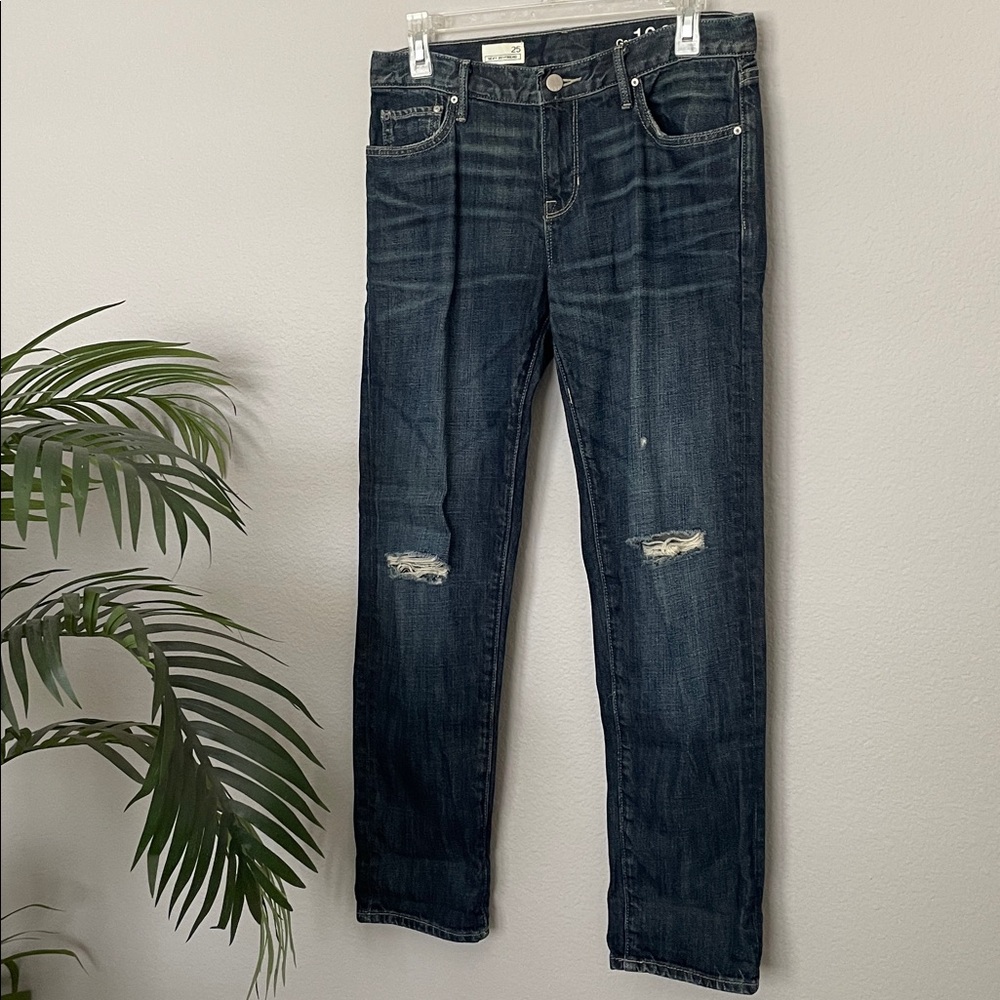 Gap Jeans Vintage Gap 1969 Sexy Boyfriend Jean Blue Distressed Jean Straight Leg